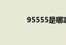 95555是哪家银行（95555）