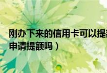 刚办下来的信用卡可以提额吗（深发银行信用卡刚下卡可以申请提额吗）