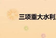三项重大水利工程昨日开工建设