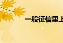 一般征信里上多少万算负债大