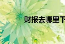 财报去哪里下载 财报去哪里看