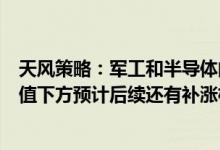 天风策略：军工和半导体的成交额占比目前位置仍然处于阈值下方预计后续还有补涨机会