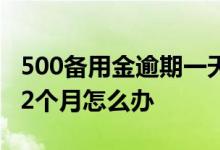 500备用金逾期一天会关闭吗 备用金500逾期2个月怎么办