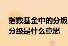 指数基金中的分级是什么意思 基金中的指数分级是什么意思