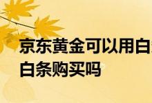 京东黄金可以用白条付款吗 京东黄金可以用白条购买吗