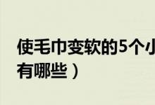 使毛巾变软的5个小妙招（毛巾变软的小妙招有哪些）