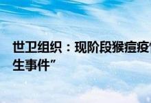 世卫组织：现阶段猴痘疫情不构成“国际关注的突发公共卫生事件”