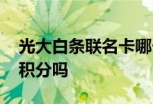 光大白条联名卡哪个好 光大白条联名卡没有积分吗