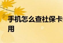手机怎么查社保卡余额 社保卡激活后多久能用 