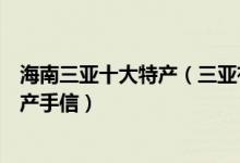 海南三亚十大特产（三亚有什么特产可以带三亚旅游必买特产手信）