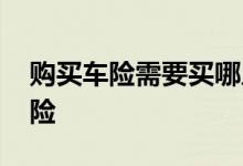 购买车险需要买哪几种 购买车险需要买哪几险