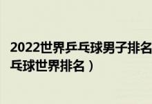 2022世界乒乓球男子排名前十名（世界十大男乒球员男子乒乓球世界排名）