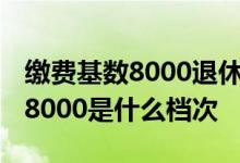 缴费基数8000退休能拿多少钱 社保缴费基数8000是什么档次 