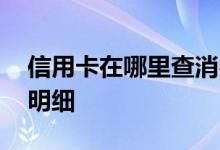 信用卡在哪里查消费明细 信用卡怎么查消费明细