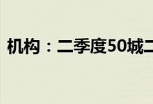 机构：二季度50城二手房成交环比增长15%