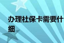 办理社保卡需要什么资料 社保卡怎么查询明细 