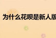 为什么花呗是新人版了 为什么花呗是新人版
