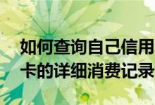 如何查询自己信用卡消费记录 怎么查询信用卡的详细消费记录