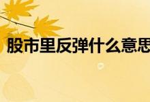 股市里反弹什么意思 股市里颈现反弹是什么