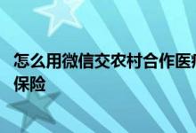 怎么用微信交农村合作医疗保险 怎么用微信交农村合作医疗保险
