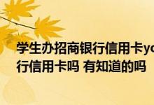 学生办招商银行信用卡young卡 请问学生可以办理招商银行信用卡吗 有知道的吗