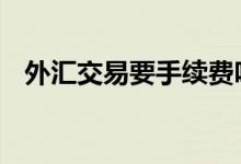 外汇交易要手续费吗 外汇交易要手续费吗