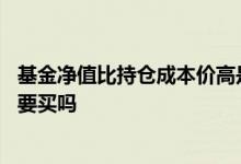 基金净值比持仓成本价高是不是赚了 基金净值比成本高跌了要买吗