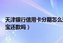 天津银行信用卡分期怎么还款（天津银行信用卡可以用支付宝还款吗）