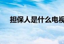 担保人是什么电视剧 担保人是什么意思