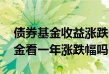 债券基金收益涨跌幅是按净值算吗 选债券基金看一年涨跌幅吗