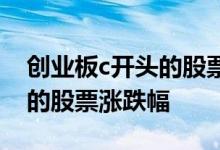创业板c开头的股票设涨跌幅吗 创业板c开头的股票涨跌幅