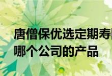 唐僧保优选定期寿险 唐僧保优选定期寿险是哪个公司的产品