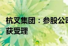 杭叉集团：参股公司河南嘉晨科创板上市申请获受理
