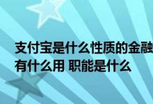 支付宝是什么性质的金融机构? 支付宝简单金融说签约机构有什么用 职能是什么