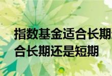 指数基金适合长期还是短期定投 指数基金适合长期还是短期