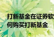 打新基金在证券软件上怎么操作 证券账户如何购买打新基金