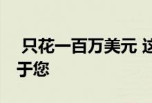  只花一百万美元 这个小玩弄者就可以全部属于您 