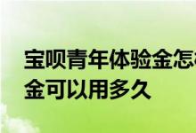 宝呗青年体验金怎样使用划算 宝呗青年体验金可以用多久