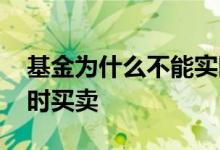 基金为什么不能实时购买 基金为什么不能实时买卖