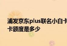 浦发京东plus联名小白卡是什么卡 浦发京东plus联名小白卡额度是多少