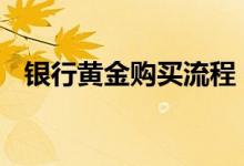银行黄金购买流程 银行黄金购买注意事项