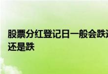 股票分红登记日一般会跌还是涨 股票分红完第二天一般是涨还是跌