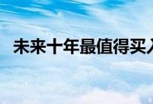 未来十年最值得买入和持有的2只元界股票