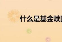 什么是基金赎回 什么是基金赎回