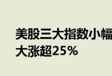 美股三大指数小幅高开腾讯大股东Naspers大涨超25%