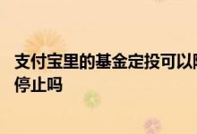 支付宝里的基金定投可以随时取吗 支付宝基金定投可以随时停止吗