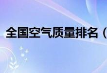 全国空气质量排名（4月份空气质量排名表）