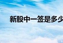 新股中一签是多少股 新股中一签多少股
