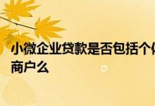 小微企业贷款是否包括个体经营户 小微企业贷款包括个体工商户么