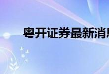 粤开证券最新消息 粤开证券是国企吗